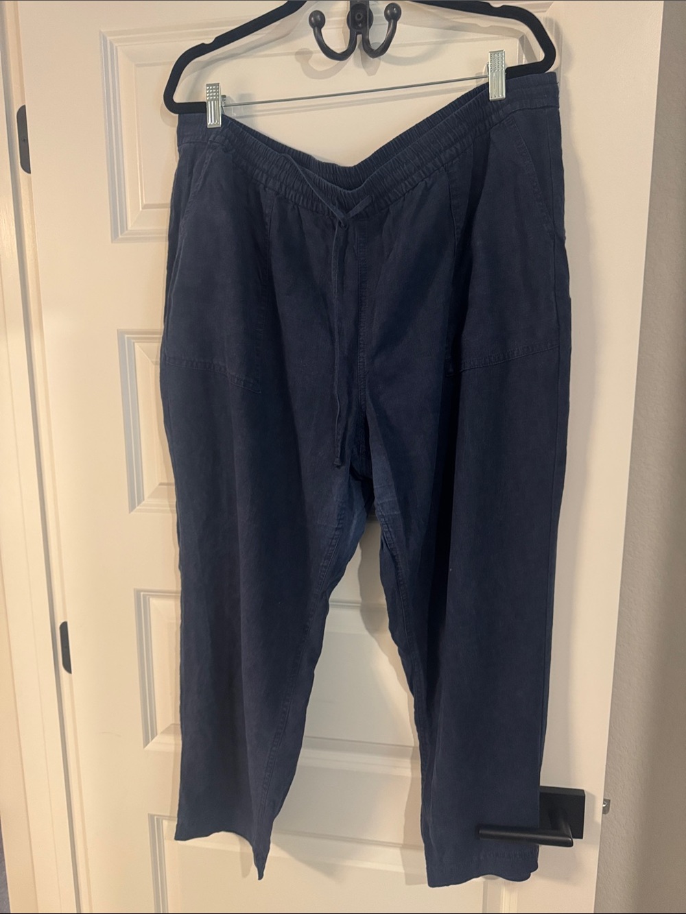 J. Crew Navy Cropped Drawstring Ankle Pants